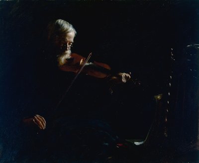 Oude Violist door Charles Courtney Curran